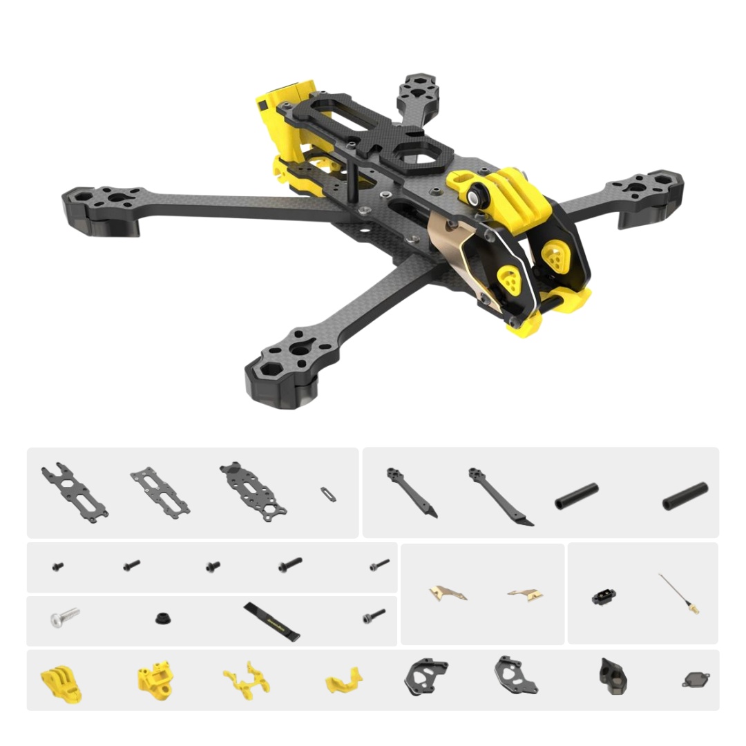 Carbon Fiber Drone Frame - Mario 5 Çerçeve Kiti, DC /