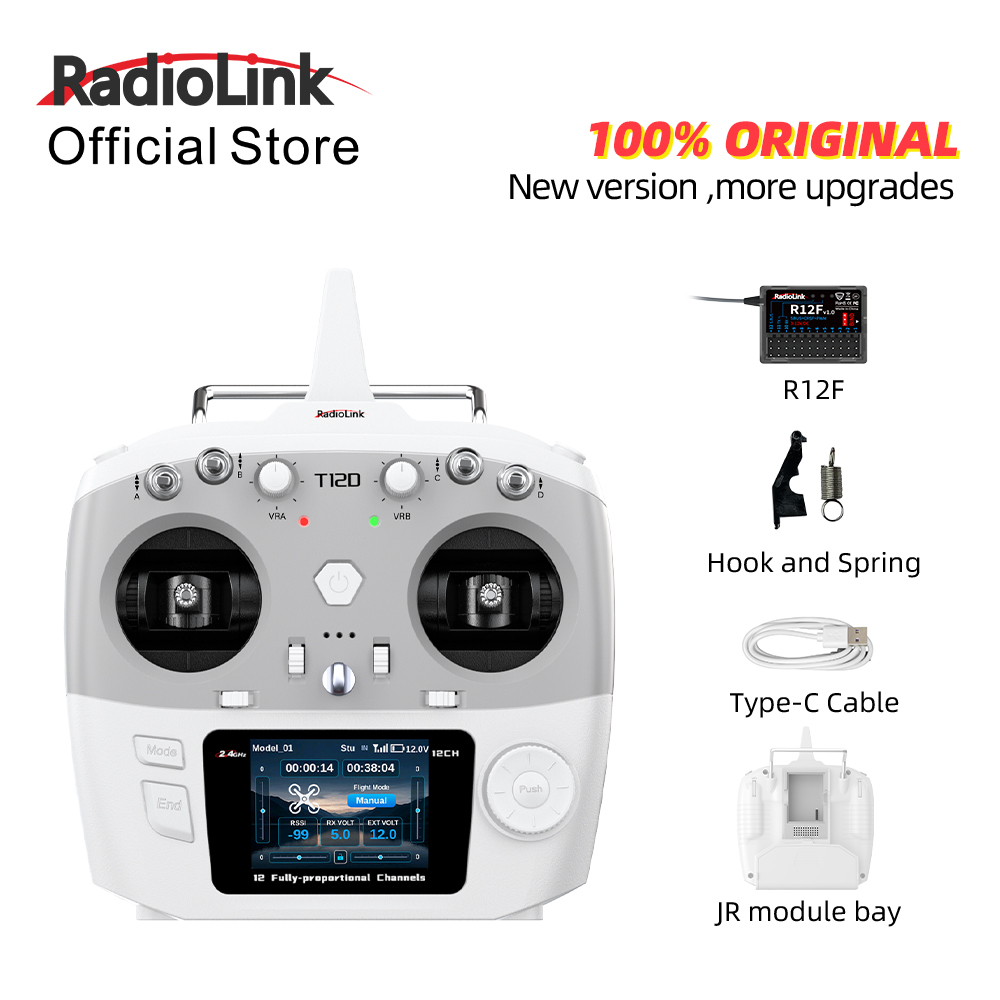 Radio Transmitter 2.4Ghz - RadioLink T12D JR Modülü, 12 Kanal,