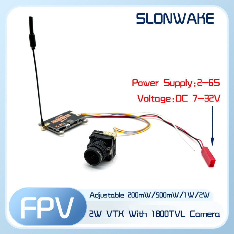 SLONWAKE 5.8G 56CH 2W verici V - Fpv Camera incelemesi ve fiyatı